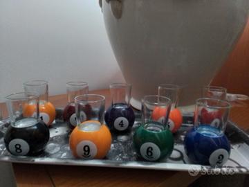 set bicchieri  biliardo 