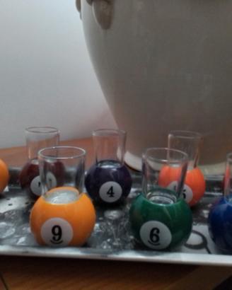 set bicchieri  biliardo 