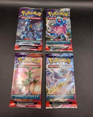 carte pokemon pacchetti sealed cronoforze