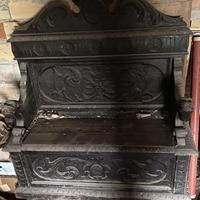 CASSAPANCA CON SPECCHIO E SEDIA LEONE XIII