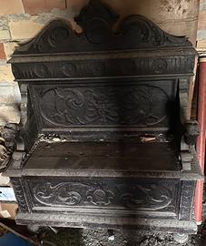 CASSAPANCA CON SPECCHIO E SEDIA LEONE XIII