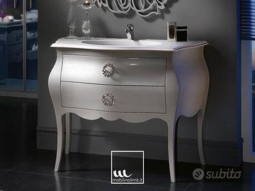 Mobile bagno bombato due cassetti - Madreperla