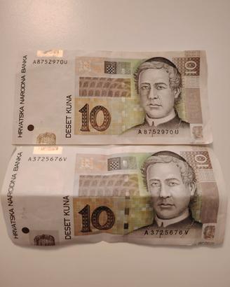 banconote croate da collezione 