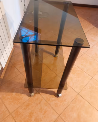 Carrello Porta TV con Ruote Mobile  Moderno vetro