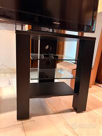 Mobile porta tv in legno e vetro