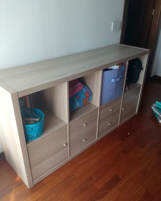 IKEA KALLAX (8 vani) con ante e cassetti