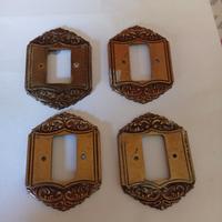 4 placche in ottone per interruttori 