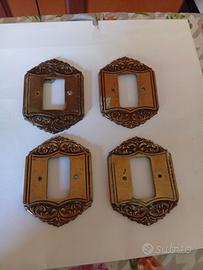 4 placche in ottone per interruttori 