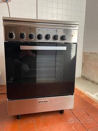 Cucina GLEM inox 4 fuochi con forno ventilato