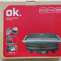 bistecchiera 1400W piastre antiaderenti termostato