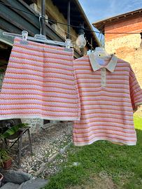 Completo gonna + polo di zara nuovo