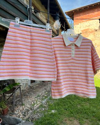 Completo gonna + polo di zara nuovo