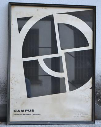 Manifesto d'epoca G. Campus 1972 - Gal. Ferrari VR