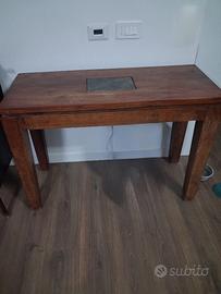 Tavolo consolle in legno pieno