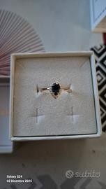 anello Oro zaffiro e diamanti 