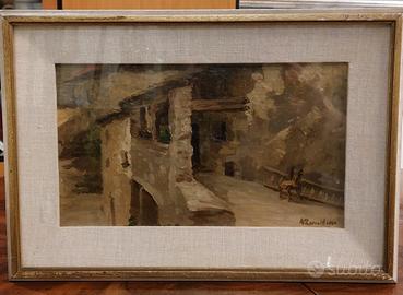 Dipinto olio di Agostino Zucchini 1894-1972. 