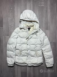 Piumino Diesel Uomo M Bianco Vintage con Cappuccio