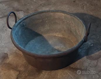 Paiolo in rame con manici anni '50