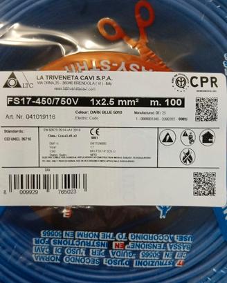 Cavo cordina DIAM 2.5 mmq MT 300