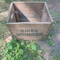 Cassa di legno Birra Wuhrer 