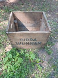 Cassa di legno Birra Wuhrer 