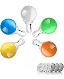 5 Luci LED per Collare Cani (nuove)