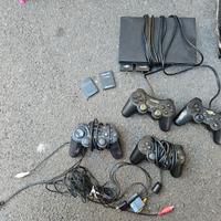 PS2 PlayStation 2 Slim +4 Joystick +2 Memory card