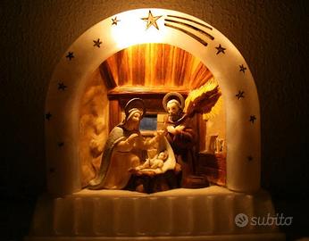 Presepe Luminoso Vintage Anni 60 Lampada Natività