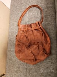  artigianale borsa in cuoio fatta a mano 