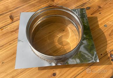 Piastra + tronchetto passante canna funaria dn 200