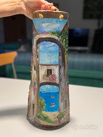 Tegola decorativa artigianale in terracotta