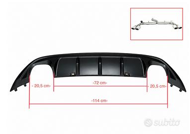 Diffusore posteriore 4 scarichi golf 7