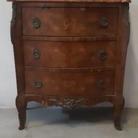 Cassettiera vintage antiquariato in legno massello