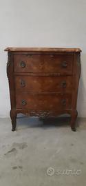 Cassettiera vintage antiquariato in legno massello