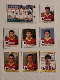 Lotto 9 figurine Panini Roma 1989/90 e 1990/91