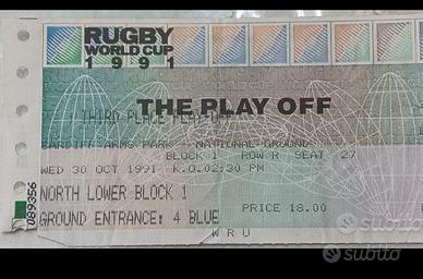 Fascicolo Rugby world Cup 1991 terzo posto