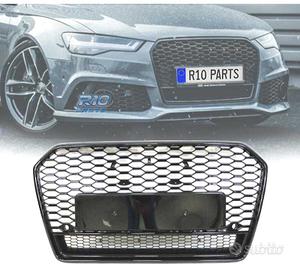 GRIGLIA PER AUDI A6 16- LOOK RS6 II NERO