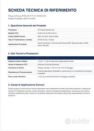 presa di forza doppia marca ZF