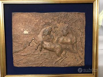 Bassorilievo in bronzo di Aligi Sassu