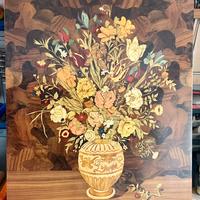 Quadro Intarsio Sorrento Vaso di Fiori