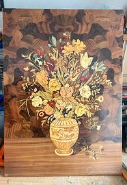 Quadro Intarsio Sorrento Vaso di Fiori