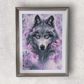 Quadro pittura di diamante - Lupo