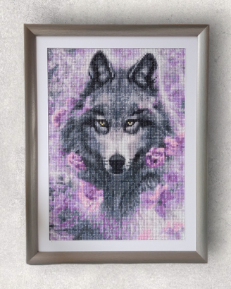 Quadro pittura di diamante - Lupo