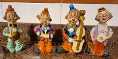 statuine clown ceramica