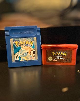 Pokemon Blu (GBC) + Pokemon Rosso fuoco (GBA)