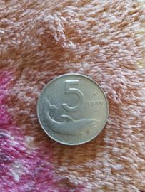 Moneta 5 Lire rara 1969 