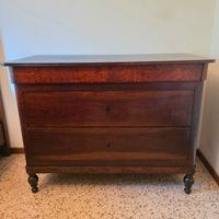 Antico Comò Cassettone Luigi Filippo Noce Metá XIX