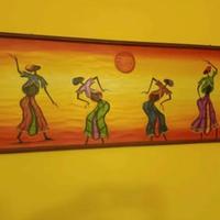 Quadro etnico in legno