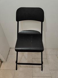 coppia di sgabelli pieghevoli neri Ikea Franklin