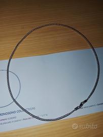 Collana argento 925 placcata platino elegante